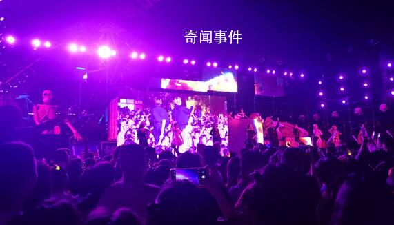 霉霉演唱会上边唱歌边劝架 台下粉丝与保安疑似起争执