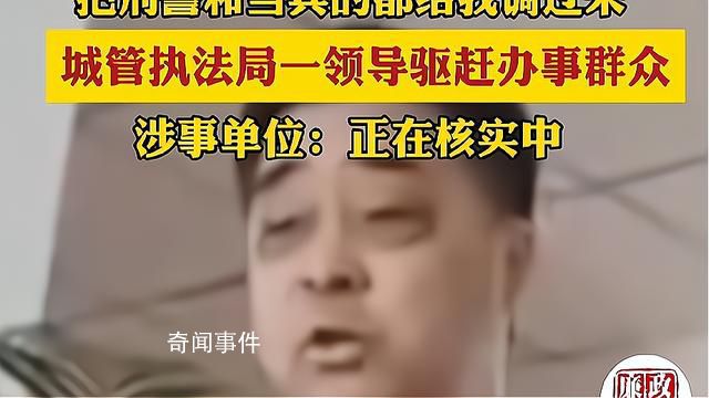 城管局领导驱赶办事群众?官方回应