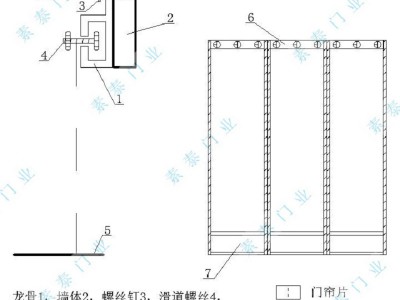 磁吸门帘大样