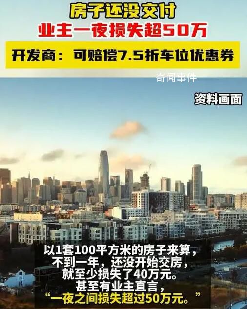 小区房价骤降有业主一夜损失超50万 引发了广大业主的强烈不满和抗议