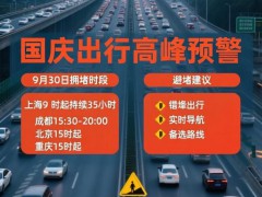 直击全国多地出城高峰 双节出行挑战！（图）
