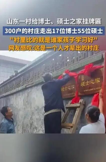 山东一300户村庄有17位博士55位硕士