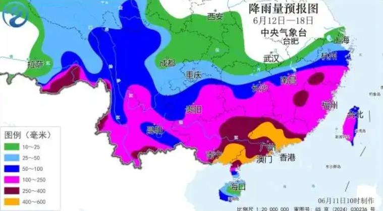 南方将进入强降雨集中期